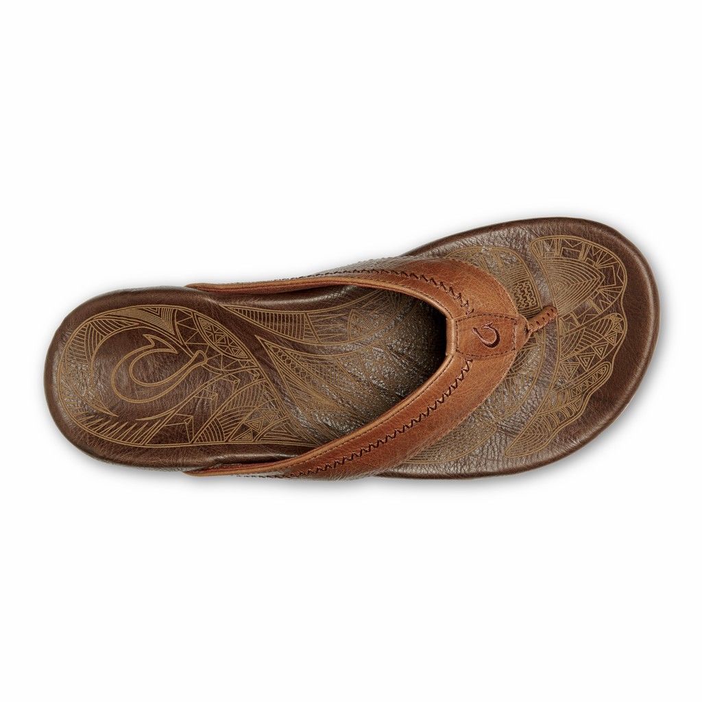 Sandalias Olukai Hiapo - Chanclas Hombre Cafes 20354-107